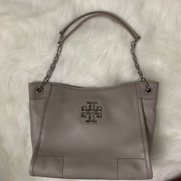 Tory Burch Britten Leather Slouchy Tote - Picture 2 of 14